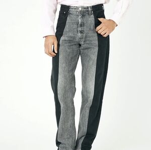 E.L.V. Denim A Zero Waste Brand Upcycled Unique Boyfriend Jeans Size 27